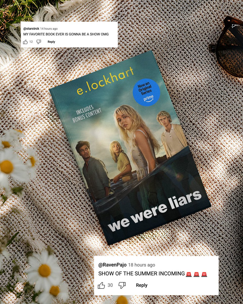 HotKeyBooks's tweet image. Did you spot this week&apos;s full trailer drop of We Were Liars on @primevideo? Ready to be sat &amp;amp; sobbing on June 18th?

You don&apos;t have to wait to sink into @elockhart&apos;s world of secrets and lies. The UK tie-in edition of the global bestseller is out now 🌊 lnk.to/wewereliarsTie…