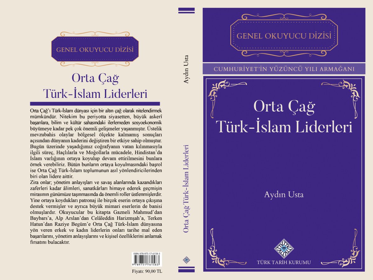 Bayram şekeri🙂
Yeni kitabımız "Ortaçağ Türk-İslam Liderleri" Türk Tarih Kurumu yayınlarından cıktı...