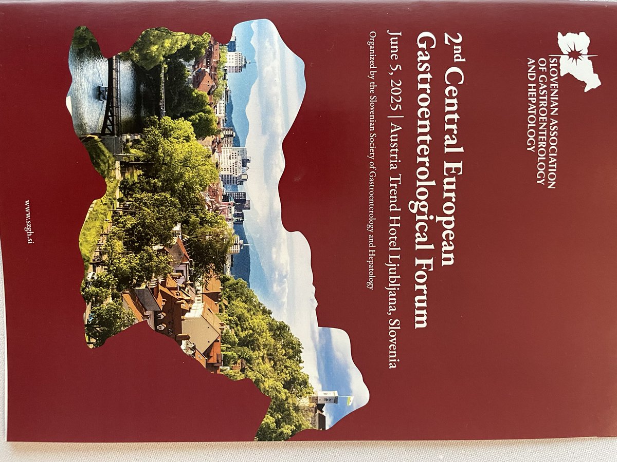 🇸🇮 It is Slovenia 🕛 time
2️⃣ Central European
Gastroenterological Forum
📆 June 5, 2025 
📌Ljubljana
🔝Organized by the Slovenian Society of Gastroenterology &amp; Hepatology <a href="/Milanstefano1/">Milan Štefanović</a> 
Eric Schoon <a href="/ESGE_news/">ESGE</a>