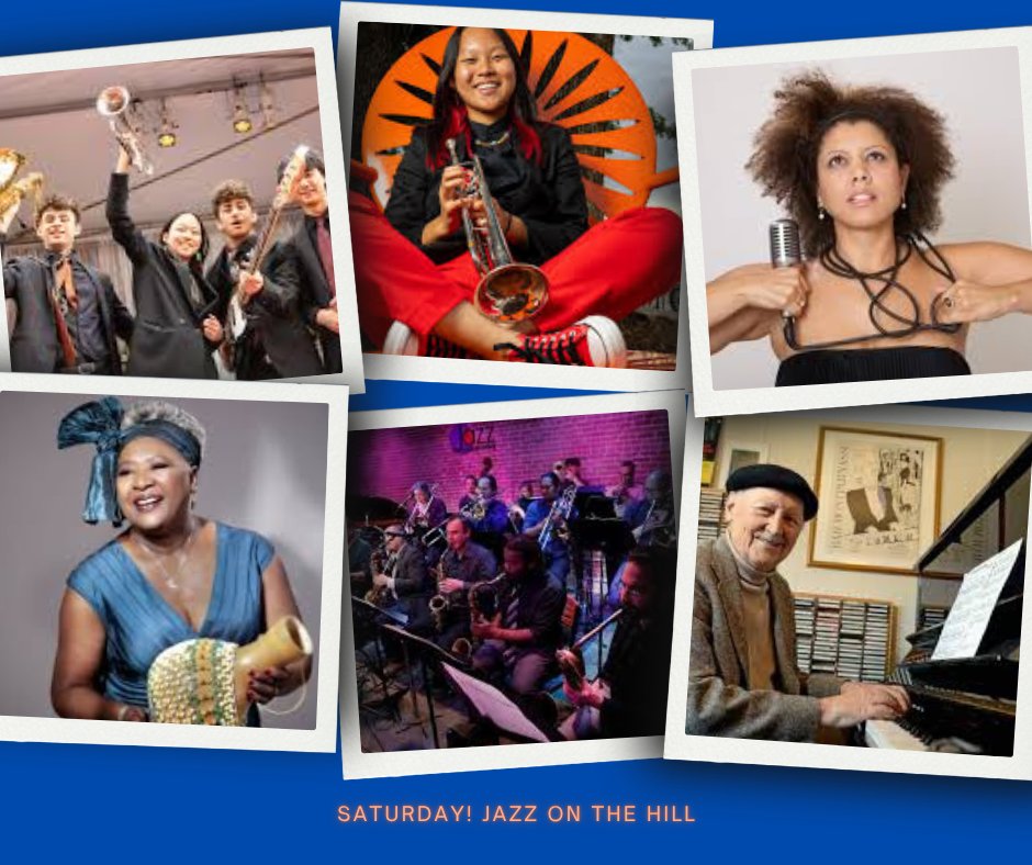 THIS SATURDAY! 11AM-6PM! Info here KCSM.ORG
(Top Left to right:SFJAzz High School All-stars, Skylar Tang, Kim Nalley, Bottom Left to Right: Bobi Cesepedes, Electric Squeezebox Orc., Larry Vuckovich)