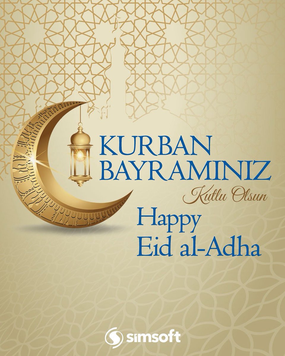 Kurban Bayramı vesilesiyle sevgi ve dayanışmanın güçlendiği, birlik ve beraberlik ruhunun derinden hissedildiği, sevdiklerinizle sağlıklı ve mutlu anlar geçirmenizi dileriz. #KurbanBayramınızKutluOlsun

Best our wishes and blessed Eid al-Adha. #EidAlAdha

#Simsoft #KurbanBayramı