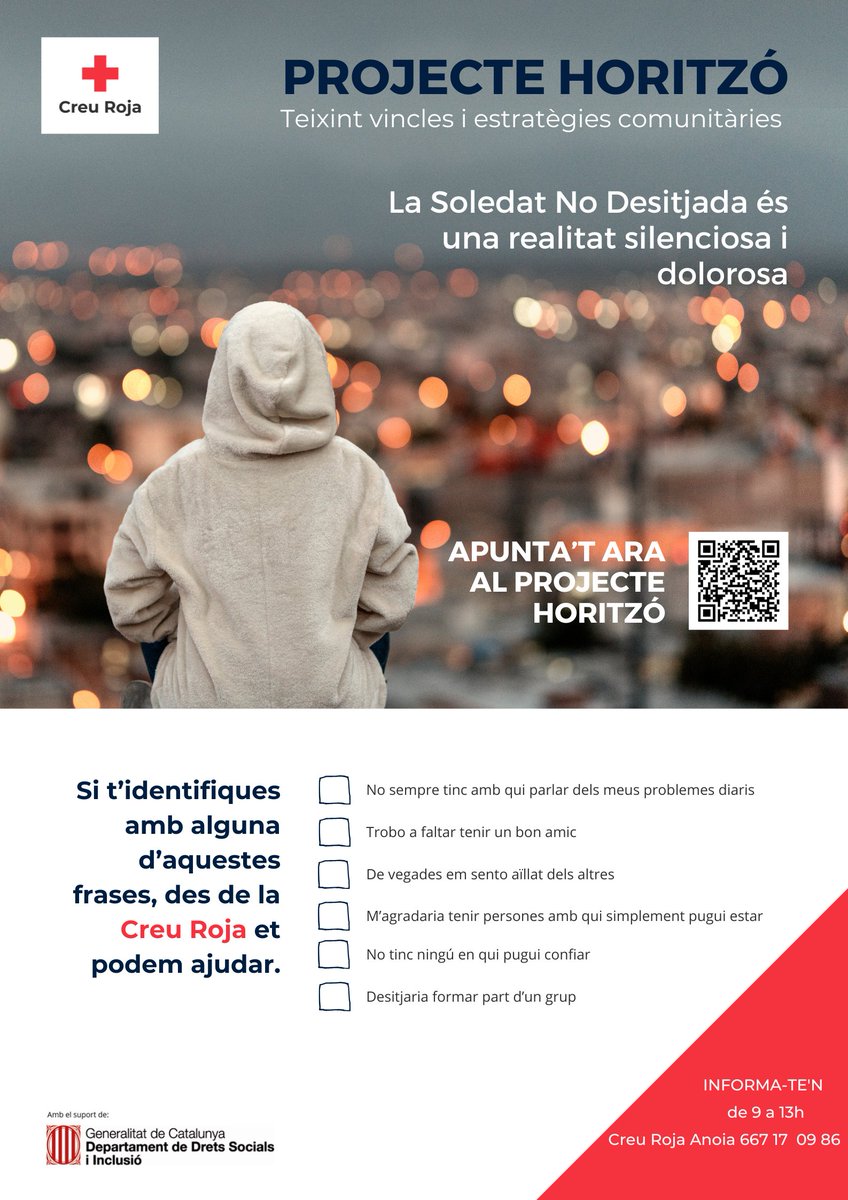 creu_roja's tweet image. #ProjecteHoritzo Teixint vincles i estratègies comunitàries. Si vols rebre més informació pots contactar al telèfon 667170986 (de 9 a 13h.)