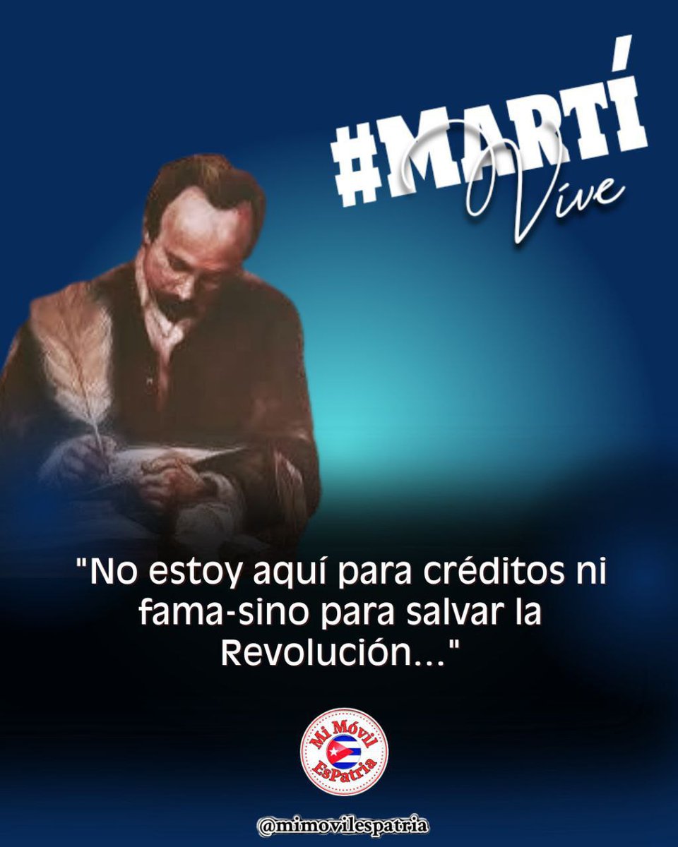 Estamos aquí para salvar la Revolución. 
#MartíVive
#UnidosXCuba