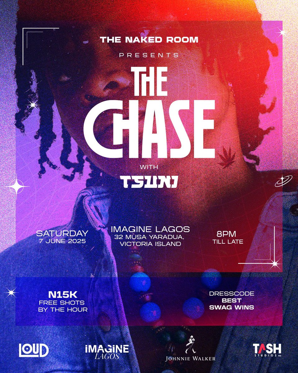 okayyy wyd this saturday?? come to my party joor. all u need to do is register ☺️
see u there 🫵🏾
tix.africa/thechase