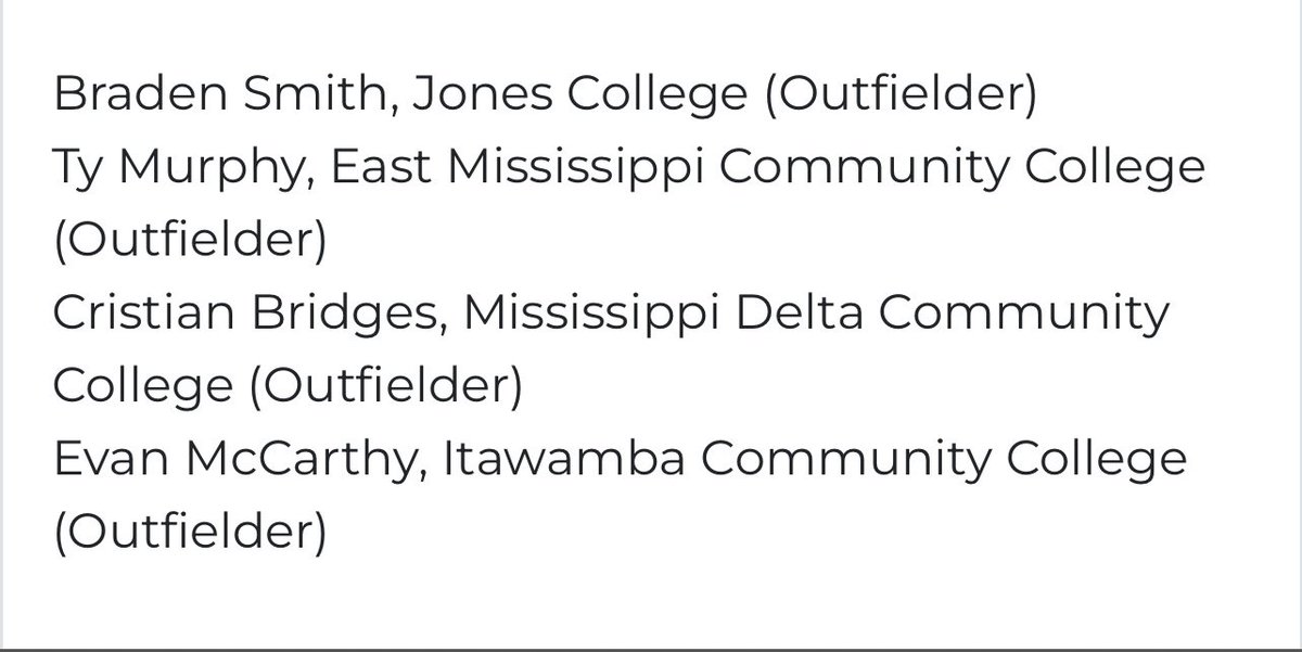 CristianBridge2's tweet image. Blessed to be name to the ALL-MACCC 2nd Team!! @_CoachDay @msjucobaseball @The_Noah_Sharp @TsutherlandPG @Juco_Spotlight @teamgabaseball @WeAreChargers