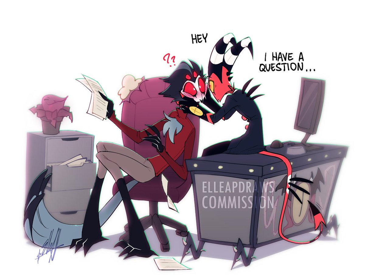 Another surprise #Stolitz comm for @/sugar-fluff.bsky.social with “Curiosity • Blush • Eyes” combo this time! Thank you for the support! 💞
i wonder what Blitz wants to ask about 👀