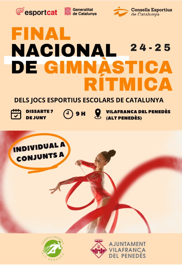 CE Alt Penedès (@cealtpenedes) on Twitter photo 🏆Aquest dissabte acollirem la Final Nacional de Gimnàstica Rítmica Individual i Conjunts nivell A.
Aquesta tindrà lloc al Pavelló Nou de Vilafranca del Penedès a partir de les 9h.
Més informació:
jespe.org/blog/final-nac…
<a href="/UCECcat/">Consells Esportius de Catalunya</a> 🏆Aquest dissabte acollirem la Final Nacional de Gimnàstica Rítmica Individual i Conjunts nivell A.
Aquesta tindrà lloc al Pavelló Nou de Vilafranca del Penedès a partir de les 9h.
Més informació:
jespe.org/blog/final-nac…
<a href="/UCECcat/">Consells Esportius de Catalunya</a>