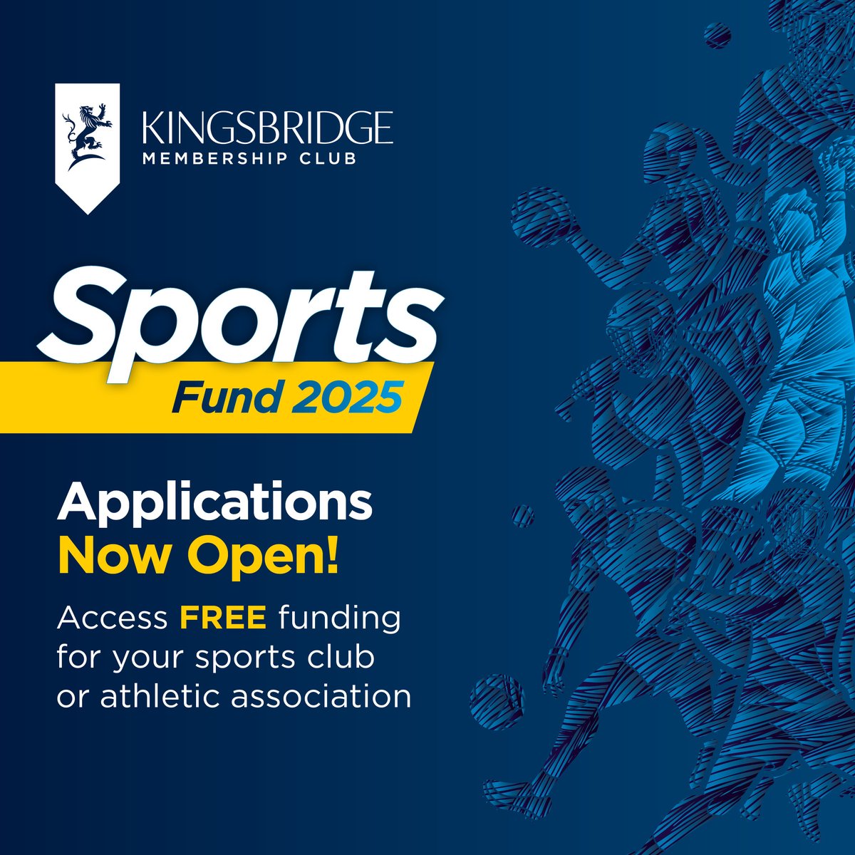 kingsbridgehosp's tweet photo. Want to access FREE funding for your sports club or athletic association?🏅Applications are now open for our Kingsbridge Sports Fund!

The deadline to apply for is the 30th June, so don’t miss out! Apply online today ➡ https://t.co/6FUvvjevzO https://t.co/bPRYDF1jzK