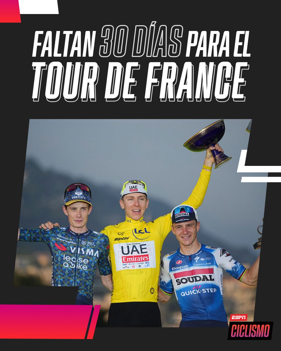 Comienza la cuenta regresiva: ¡falta un mes para el inicio del #TourDeFrance! ✨🟡