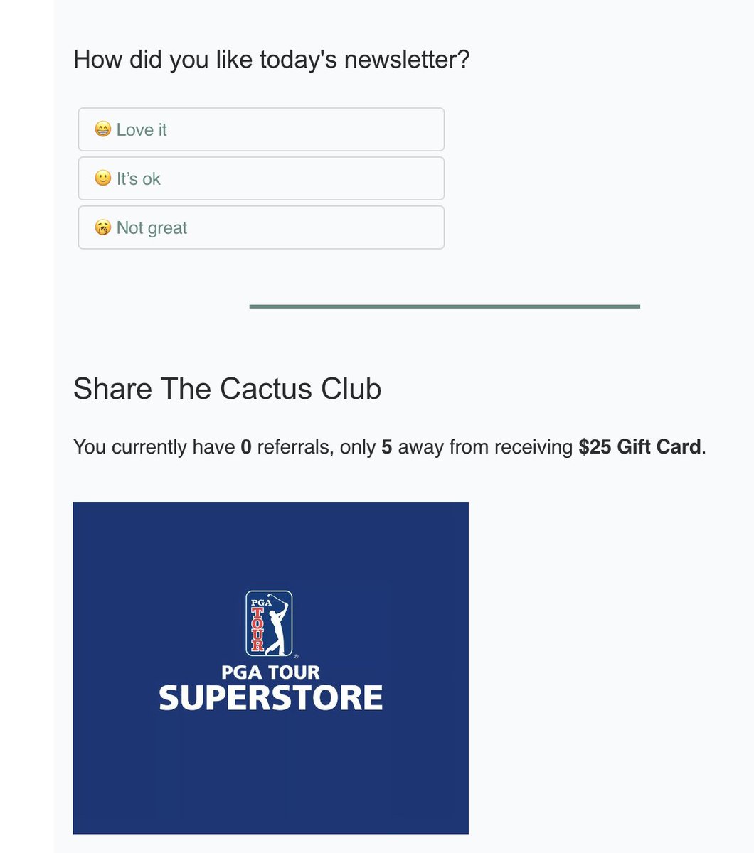 Terence Daniels (@terencedaniels) on Twitter photo <a href="/thecactusclubaz/">The Cactus Club</a> <a href="/XSpaces/">Spaces</a> <a href="/X/">X</a> Every email concludes with: βLove the newsletter? Share it with a friend whoβd appreciate it!β Organic growth equals word of mouth.
I recently established a referral reward program with <a href="/beehiiv/">beehiiv π</a>. <a href="/thecactusclubaz/">The Cactus Club</a> <a href="/XSpaces/">Spaces</a> <a href="/X/">X</a> Every email concludes with: βLove the newsletter? Share it with a friend whoβd appreciate it!β Organic growth equals word of mouth.
I recently established a referral reward program with <a href="/beehiiv/">beehiiv π</a>.