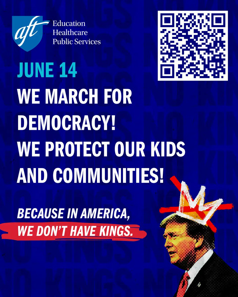 Join us—find a “No Kings” event near you: go.aft.org/nokings <a href="/IndivisibleTeam/">Indivisible Guide ❌👑</a>