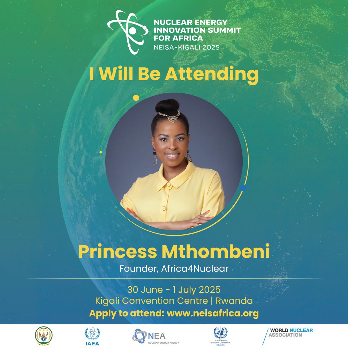 Africa4N's tweet photo. From 30 June–1 July 2025, Kigali will host @NEISAfrica - a summit exploring how SMRs &amp; MMRs can fast-track Africa’s energy transition. 

Join nuclear leaders &amp; experts shaping the future of clean energy.

Apply to attend: https://t.co/q4d5C6Eh2R
#CleanEnergy #Africa4Nuclear https://t.co/uBi3yJtk9X