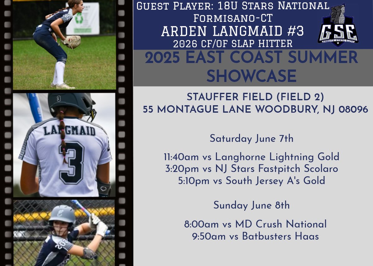 Exited to have the opportunity to play in the East Coast Summer Showcase this weekend with Coach Angelo Formisato and his 18u Stars National team!! Thank you!