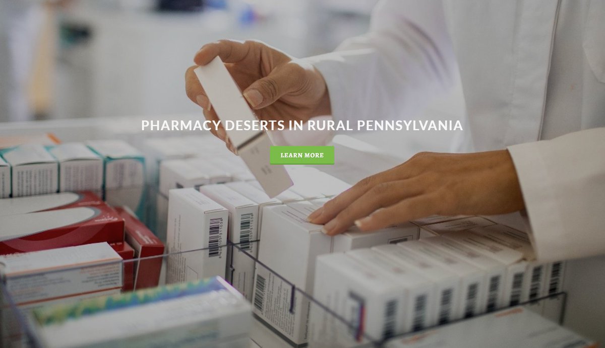 📊📉💊 Read the Center's LATEST fact sheet on pharmacy deserts in rural Pennsylvania, with updated data as of May 2025. Learn how the lack of access to pharmacies is affecting rural communities across the Commonwealth. 

🔗 bit.ly/3HtWBYL #PharmacyDeserts #RuralHealth