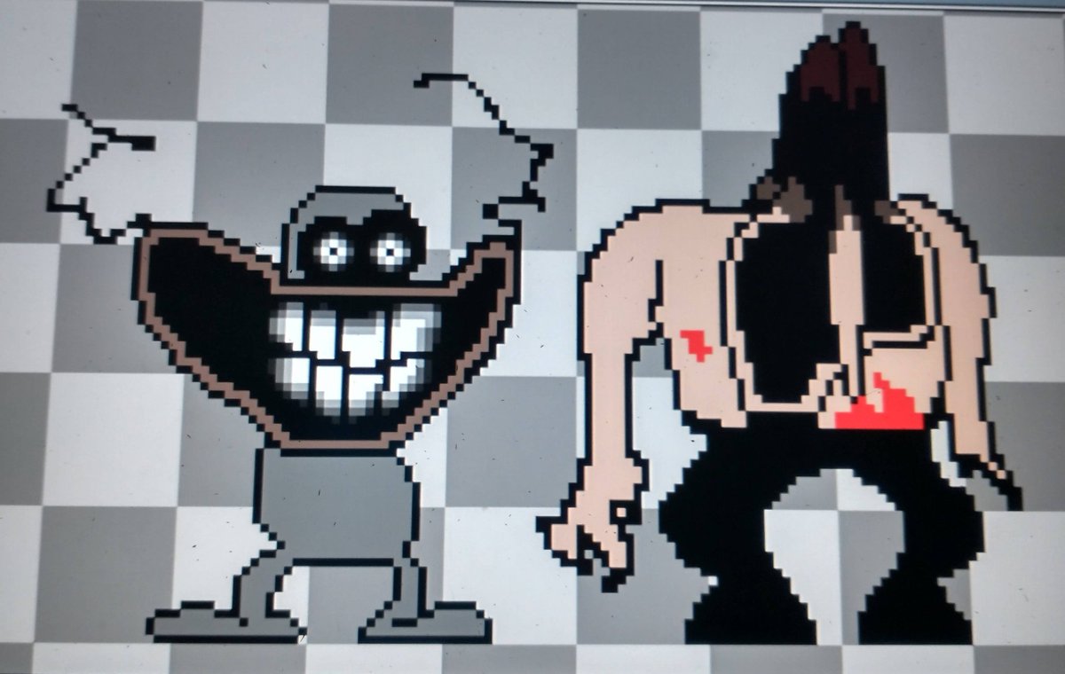 Redrew these hilarious edgy versions of Peppino and Noise I fucked around with 5 years ago