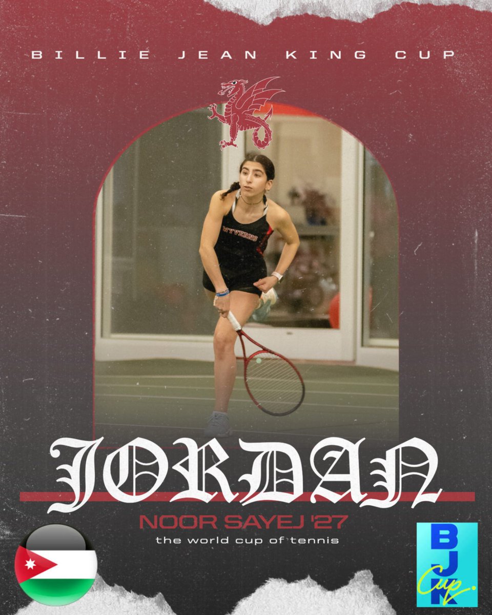 KO Athletics (@wyvernathletics) on Twitter photo Congratulations to Noor Sayej '27 who qualified for the Jordan National Team and will compete in the <a href="/BJKCup/">Billie Jean King Cup</a> beginning on June 16!
<a href="/BillieJeanKing/">Billie Jean King</a> <a href="/ITFTennis/">ITF</a> Congratulations to Noor Sayej '27 who qualified for the Jordan National Team and will compete in the <a href="/BJKCup/">Billie Jean King Cup</a> beginning on June 16!
<a href="/BillieJeanKing/">Billie Jean King</a> <a href="/ITFTennis/">ITF</a>