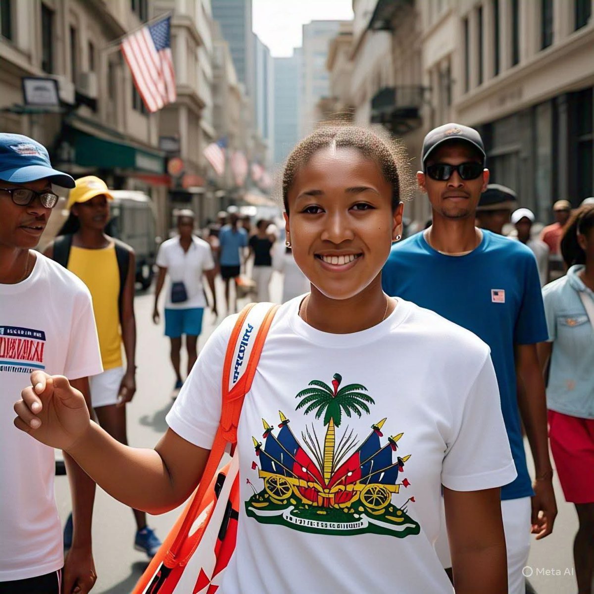 Naomi with HAITI shirt 😍