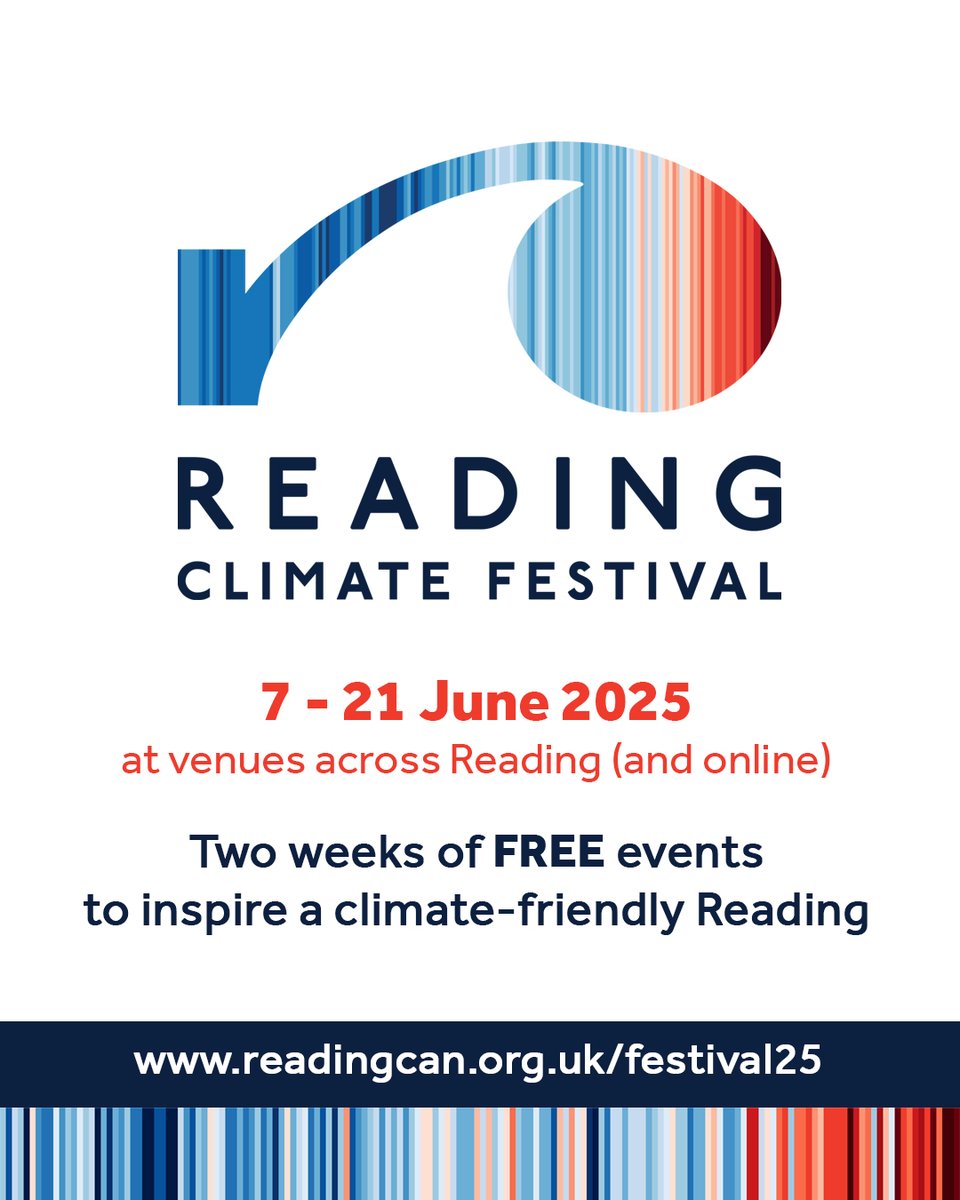 IoE Uni of Reading (@unirdg_ioe) on Twitter photo 🎪 Reading Climate Festival is back for its 6th year!
With multiple events focus on supporting schools, teachers, and engaging children, in Reading.
👉 Check out this year’s programme at readingcan.org.uk/festival25
<a href="/ReadingCAN/">ReadingCAN</a> #ReadingClimateFestival2025 🎪 Reading Climate Festival is back for its 6th year!
With multiple events focus on supporting schools, teachers, and engaging children, in Reading.
👉 Check out this year’s programme at readingcan.org.uk/festival25
<a href="/ReadingCAN/">ReadingCAN</a> #ReadingClimateFestival2025