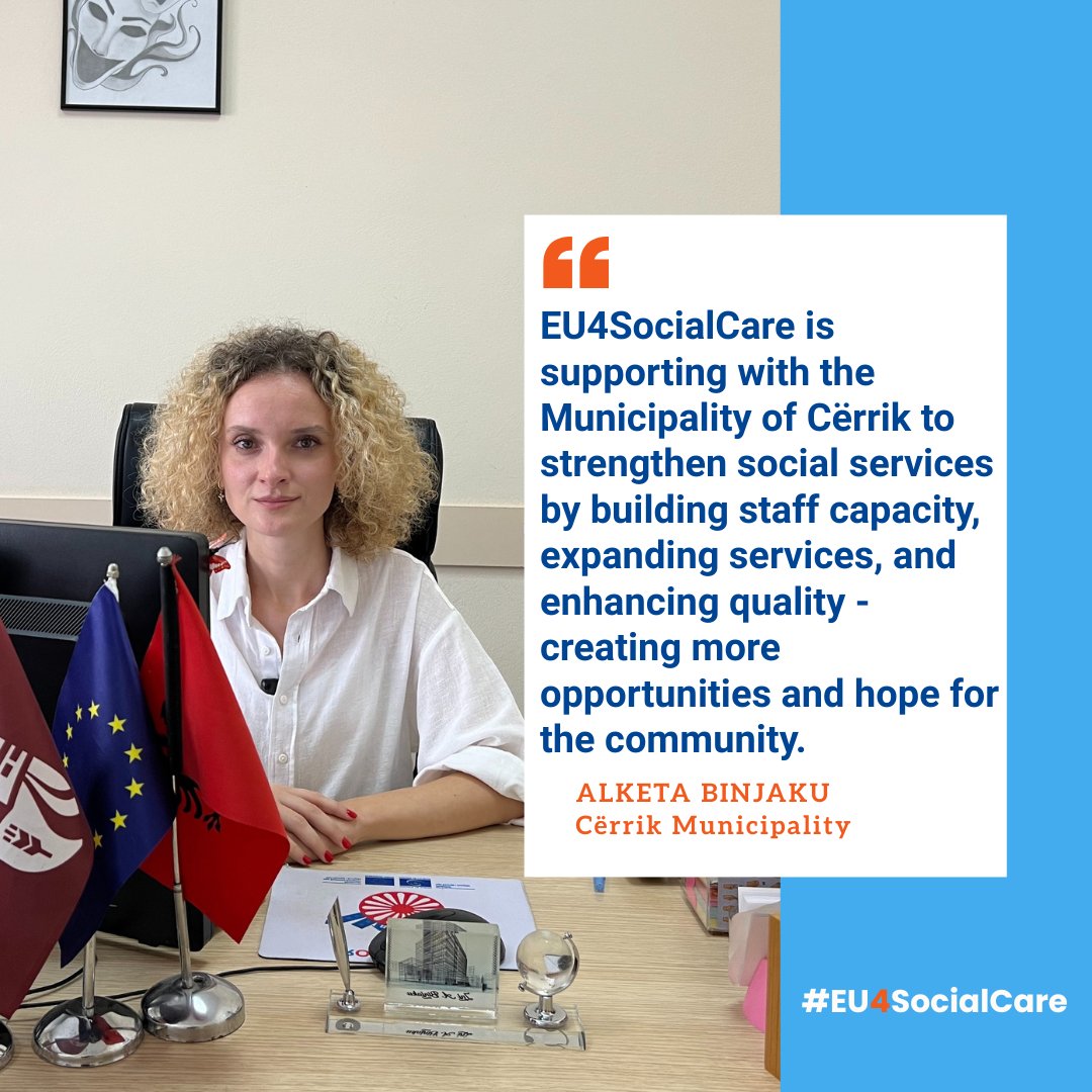 albania_unicef's tweet photo. Thanks to the collaboration w/@helpalbania & #CESSkills,📍Cërrik municipality is offering improved social services to citizens, providing opportunities &hope for community.
This is made possible through #EU4SocialCare, funded by @EUinAlbania, impl. #UNICEFAlbania & @WVAlbania. https://t.co/wR7LlNHg0x