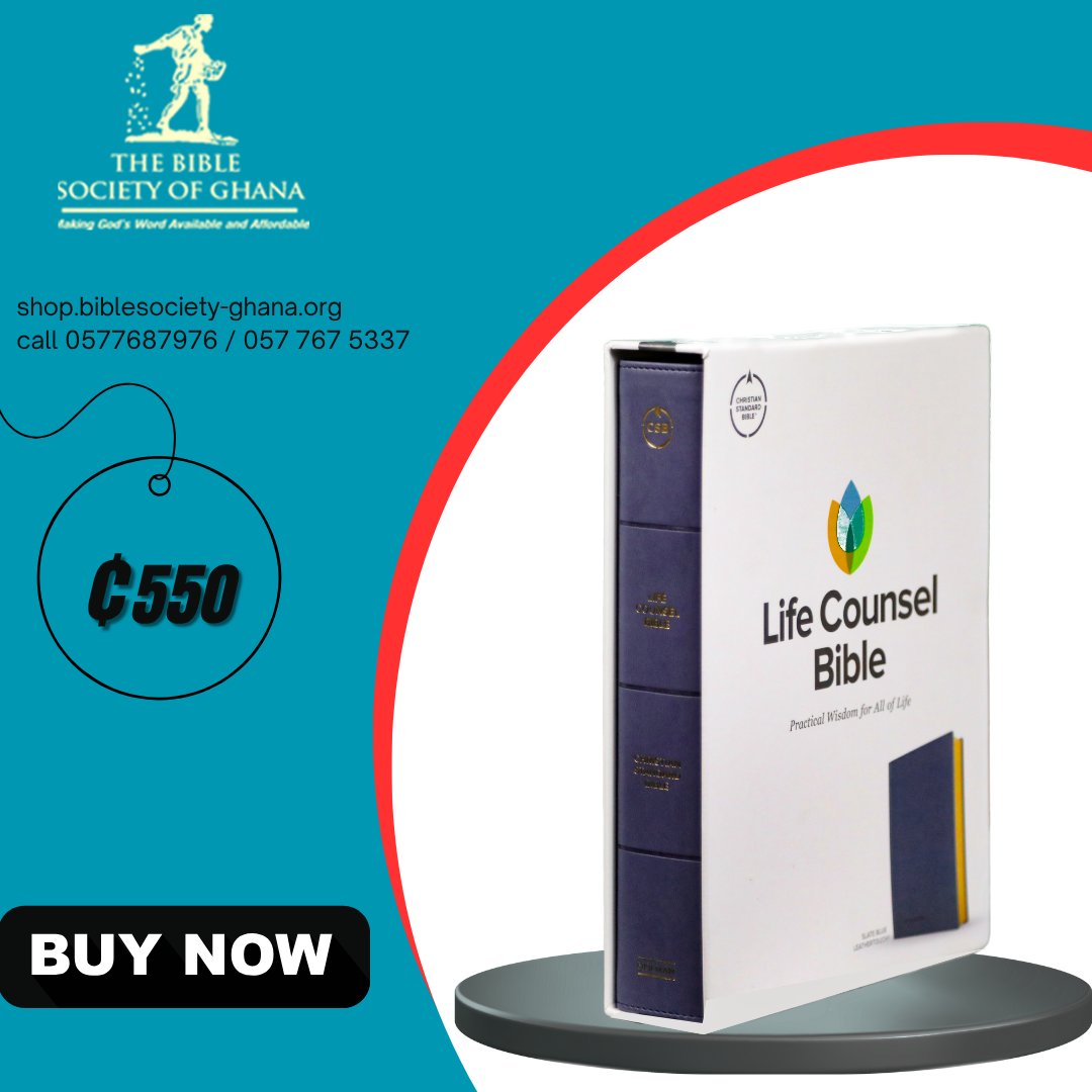 BibleSocietygh's tweet image. 📘 Life Counsel Study Bible – ₵550
💬 Bible-based guidance for emotional &amp;amp; spiritual issues
Great for pastors, counselors &amp;amp; personal growth.
🛒 shop.biblesociety-ghana.org
📞 0577687976 / 0577675337
#LifeCounselBible #StudyBible #BSG