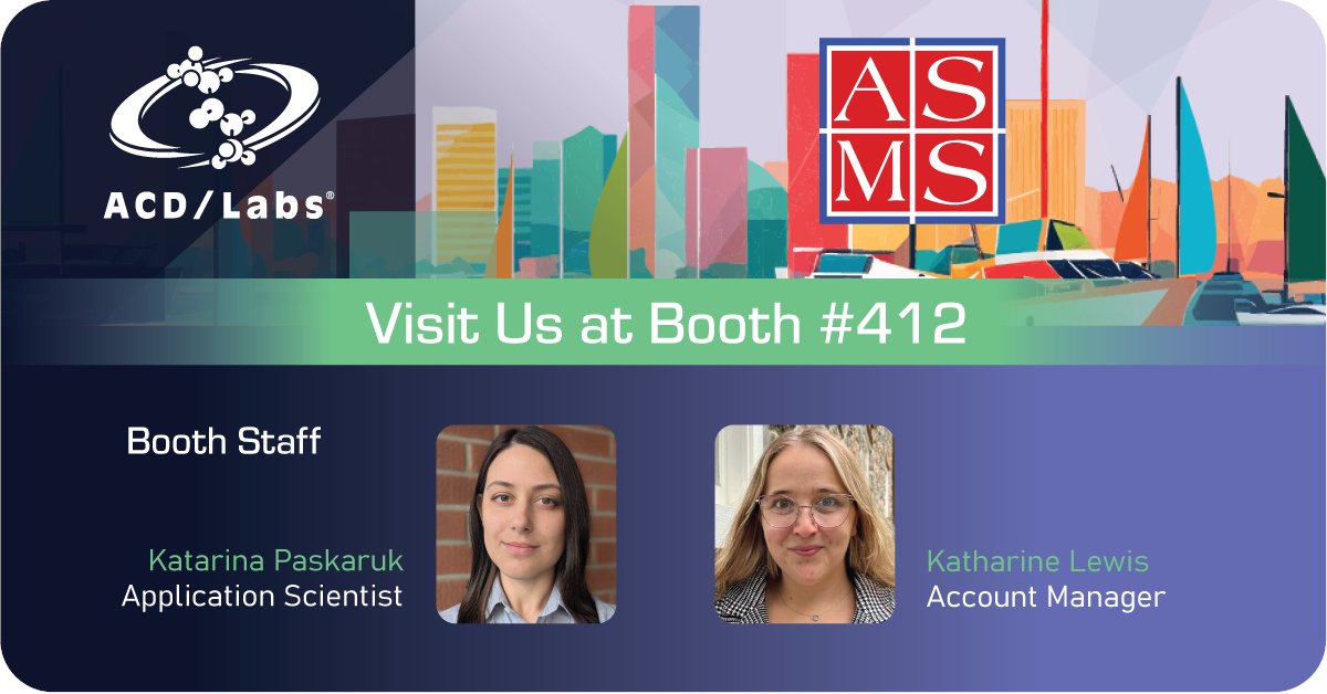 Today marks the last day of ASMS. Stop by ACD/Labs Booth #412 to chat with Katherine Lewis and Katarina Paskaruk about our software solutions. Further details here: acdlabs.com/events/73rd-co… 
#ASMS2025 #data #massspectrometry
