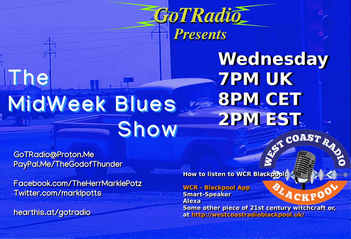 feenstrablues's tweet image. Thanks @marklpotts @FyldeCoastRadio #midweekblues 
hearthis.at/gotradio/2025-… played @zamba047 #voodooramble #AddictedToTheRush #intheheartofthecity 57.56 
#thedavidsontrio #badmoon #cougar 1.09.27
@WRINKLYCLUB @guitardoor @ITHERETWEETER1 @GrundyPR #hittrackstop100 #feenstrablues