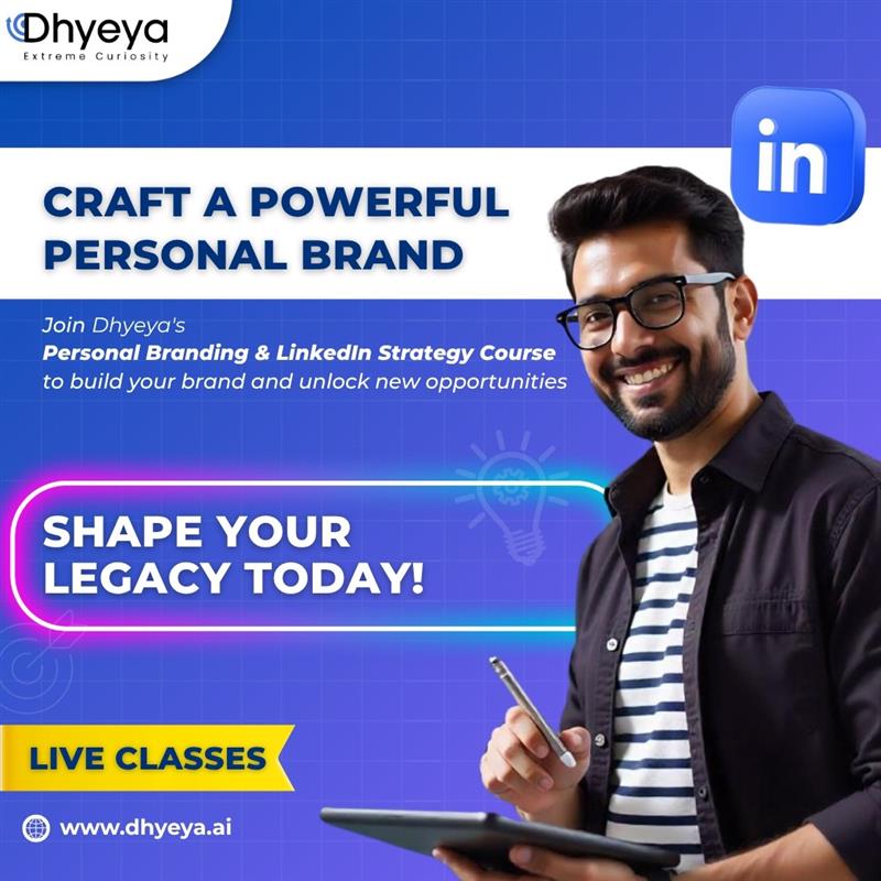 Dhyeya_Learning's tweet photo. The smartest move you’ll make for your career?
💼 Learning how to build your brand on LinkedIn!
Dhyeya’s Personal Branding &amp; LinkedIn Strategy Course teaches you:
📍 What to post
📍 How to grow followers
📍 How to attract job offers
LIVE sessions by experts. https://t.co/pr22JacwXE