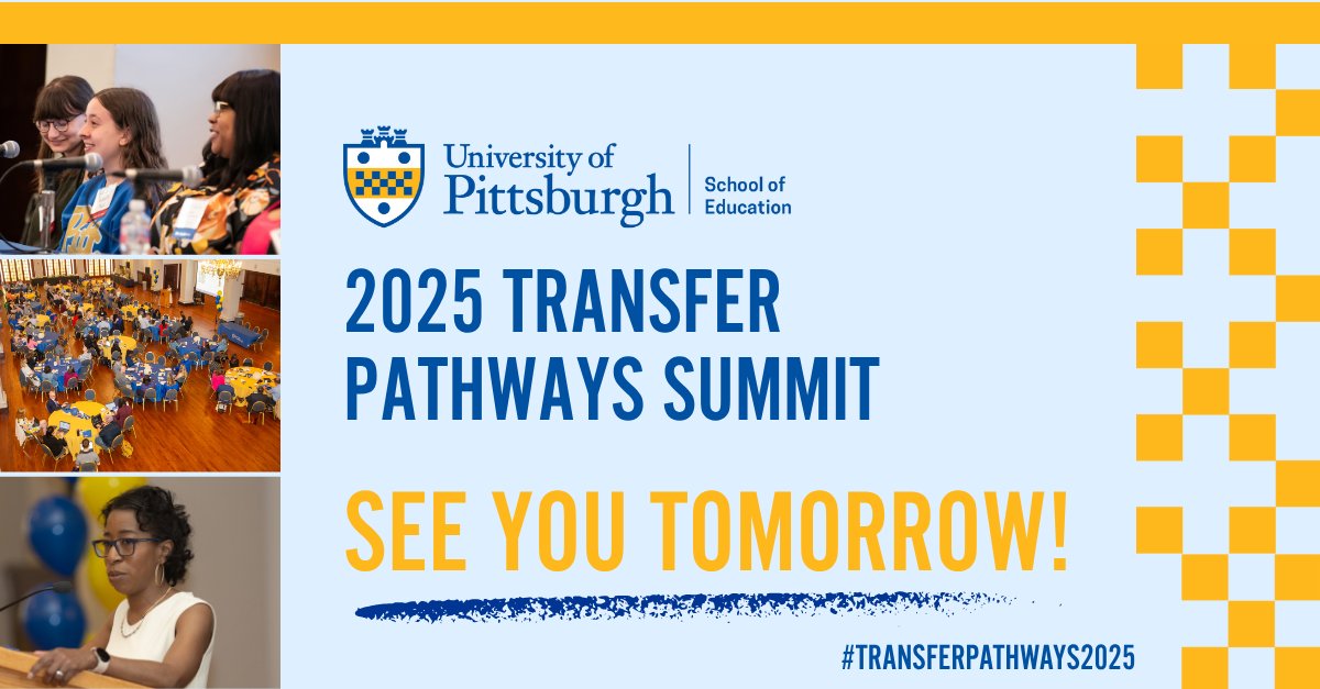 Pitt School of Education (@pitteducation) on Twitter photo Tomorrow's the day! We can't wait to welcome everyone to <a href="/PittEducation/">Pitt School of Education</a> for #TransferPathways2025! Visit the summit webpage for details on arrival and the day's agenda: education.pitt.edu/2025-transfer-… Tomorrow's the day! We can't wait to welcome everyone to <a href="/PittEducation/">Pitt School of Education</a> for #TransferPathways2025! Visit the summit webpage for details on arrival and the day's agenda: education.pitt.edu/2025-transfer-…