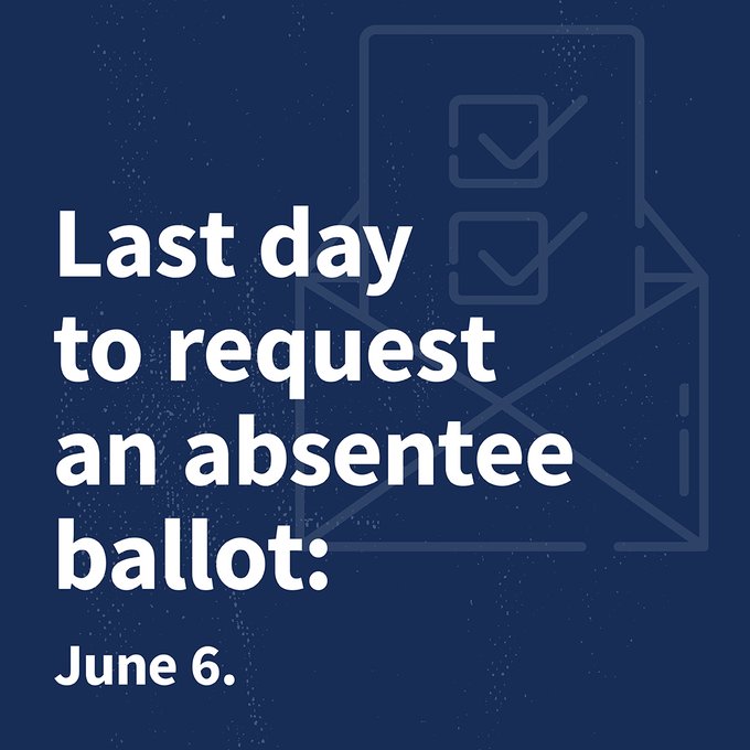 🗓️REMINDER <a href="/CityofFairfaxVA/">City of Fairfax, VA</a>:

The deadline to request a by-mail ballot is TOMORROW! Applications must be received by our office by 5:00 pm 6/6. 

For more information, visit: FairfaxVA.gov/Vote.
