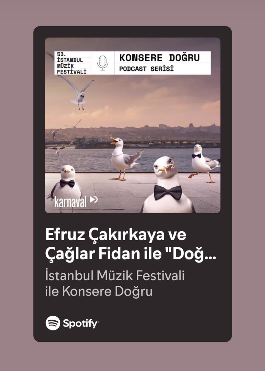 Sevgili Efruz Çakırkaya ile 53. İstanbul Müzik Festivali kapsamında 25 Haziran’da Kınalıada’da gerçekleşecek “Ada” konserimiz üzerine konuştuk. Belki tatil yolculuğunuza eşlik eder. Herkese iyi bayramlar ♥️

open.spotify.com/episode/3TXUkz…