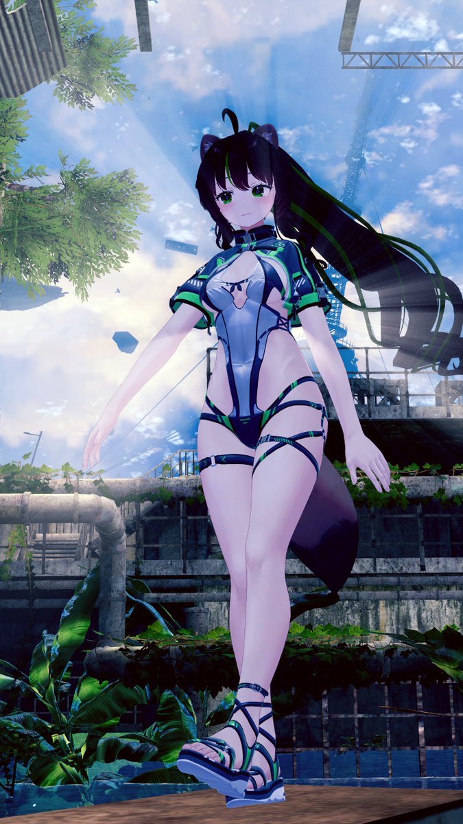 今日はちょっとVRお散歩したりして早めに落ちですよ
金曜に向けて体力を温存せよーっ！
お散歩撮影してて思ったけどこのおよふくラバースーツ系のぴっちり追加でテック系パイロットスーツに見せるのもよいかも。

#umptemptation