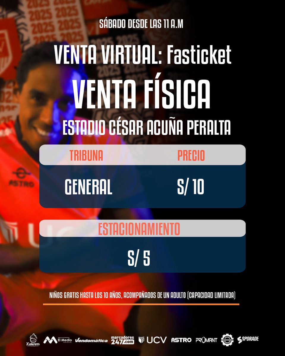 📣 ¡𝐄𝐬𝐭𝐞 𝐬á𝐛𝐚𝐝𝐨 𝐬𝐞 𝐣𝐮𝐞𝐠𝐚 𝐜𝐨𝐧 𝐞𝐥 𝐜𝐨𝐫𝐚𝐳ó𝐧!

𝚅𝙸𝚁𝚃𝚄𝙰𝙻: bit.ly/43KWCPh
𝙵Í𝚂𝙸𝙲𝙰: 𝙀𝙨𝙩𝙖𝙙𝙞𝙤 𝘾é𝙨𝙖𝙧 𝘼𝙘𝙪ñ𝙖 𝙋𝙚𝙧𝙖𝙡𝙩𝙖 🏟️

🆚 #SanMarcos
⌚ 1:00 p.m
🏆: <a href="/liga2/">claudio</a>.oficial

#FuerzaVallejo #VallejoEsTrujillo #LaFuerzaNoSeCansa