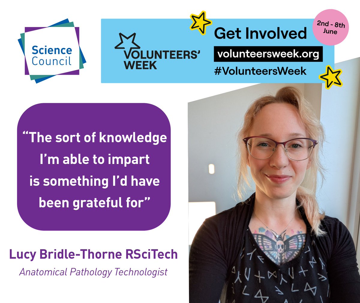 Science_Council's tweet image. 🌟Volunteer Spotlight: Lucy Bridle-Thorne🌟
From panel discussions to public speaking, Lucy has generously shared her time and knowledge - including at our 2024 Celebration of Science!
Thank you, Lucy!🧡
Read more:
sciencecouncil.org/blog/2025/06/0…
#VolunteersWeek #VolunteersWeek2025