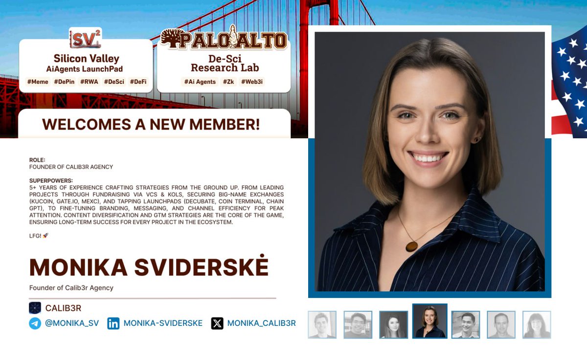 Monika Sviderskė:  

📱 Telegram: t.me/monika_sv
✉️ X: x.com/monika_calib3r
💻 LinkedIn: linkedin.com/in/monika-svid…
 
#Meme #DePin #RWA #DeSci #DeFi #AiAgents #Zk #Web3i