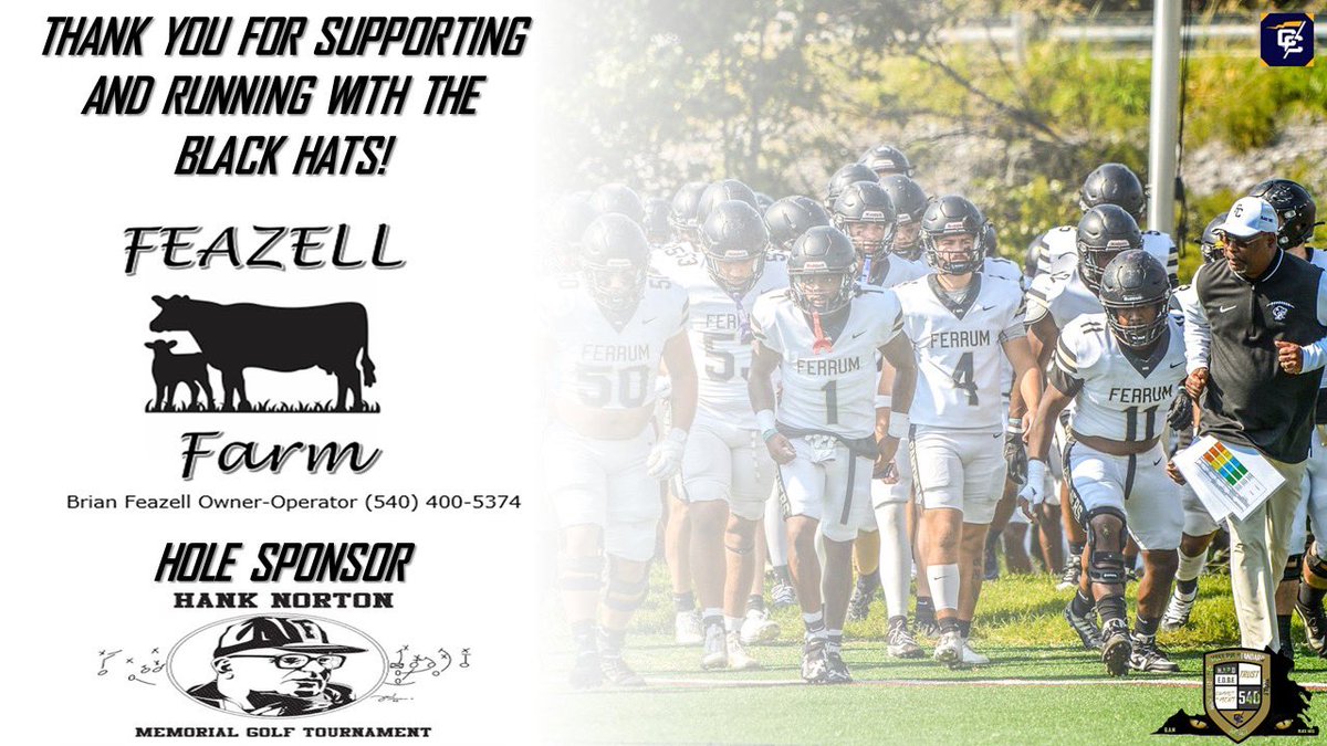 We would like to give our thanks to Feazell Farm for their support and sponsorship at our Hank Norton Golf Outing. We appreciate the continued support to our football program!
