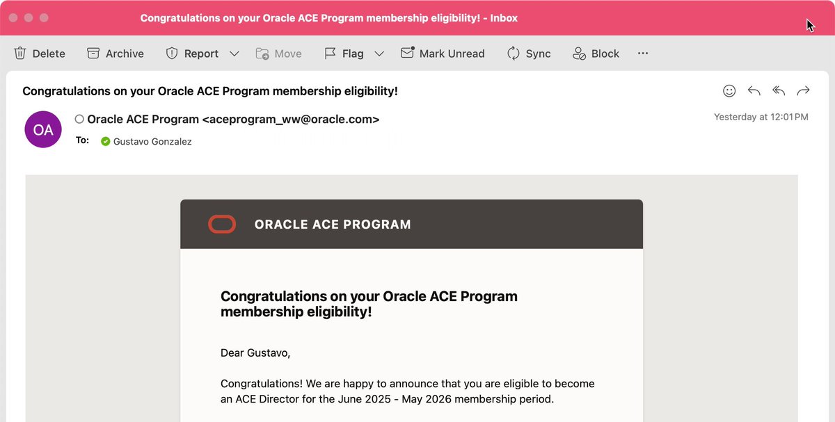 Honored to be recognized again as an Oracle ACE Director! 🙌
Proud that at KNEX, we now have 2 ACE Directors, 1 ACE Pro, and more rising stars on the way.
Grateful to Oracle and the community for the support! 🚀
#OracleACE #KNEX #TechCommunity