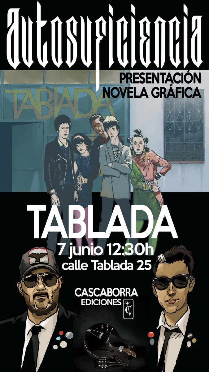 El sábado tenemos sarao guapo en Madrid. Presentación del cómic "Autosuficiencia" de Jqmuanra Fernández y Julepe.

El 14 de mayo de 1983 la carretera terminó físicamente con la vida de Eduardo Benavente, pero dio comienzo al mito.