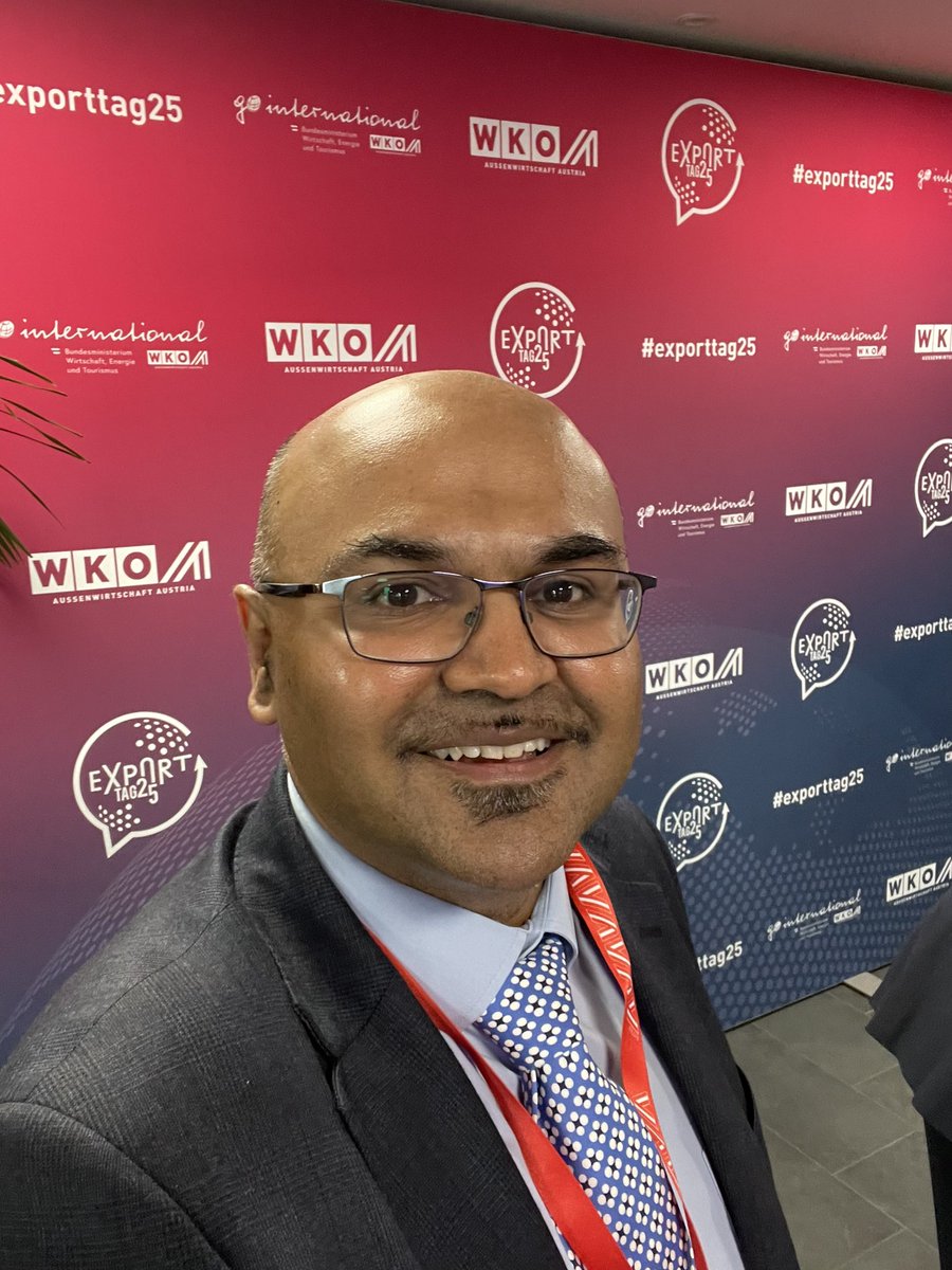 Chietigj's tweet photo. A pleasure speaking at #Exporttag2025 in Vienna, #Austria on the opportunities and challenges facing the #Indian economy and how European companies can navigate the country’s dynamic (but sometimes difficult) business environment (#BOLDCommunity) https://t.co/rRecZPr19X