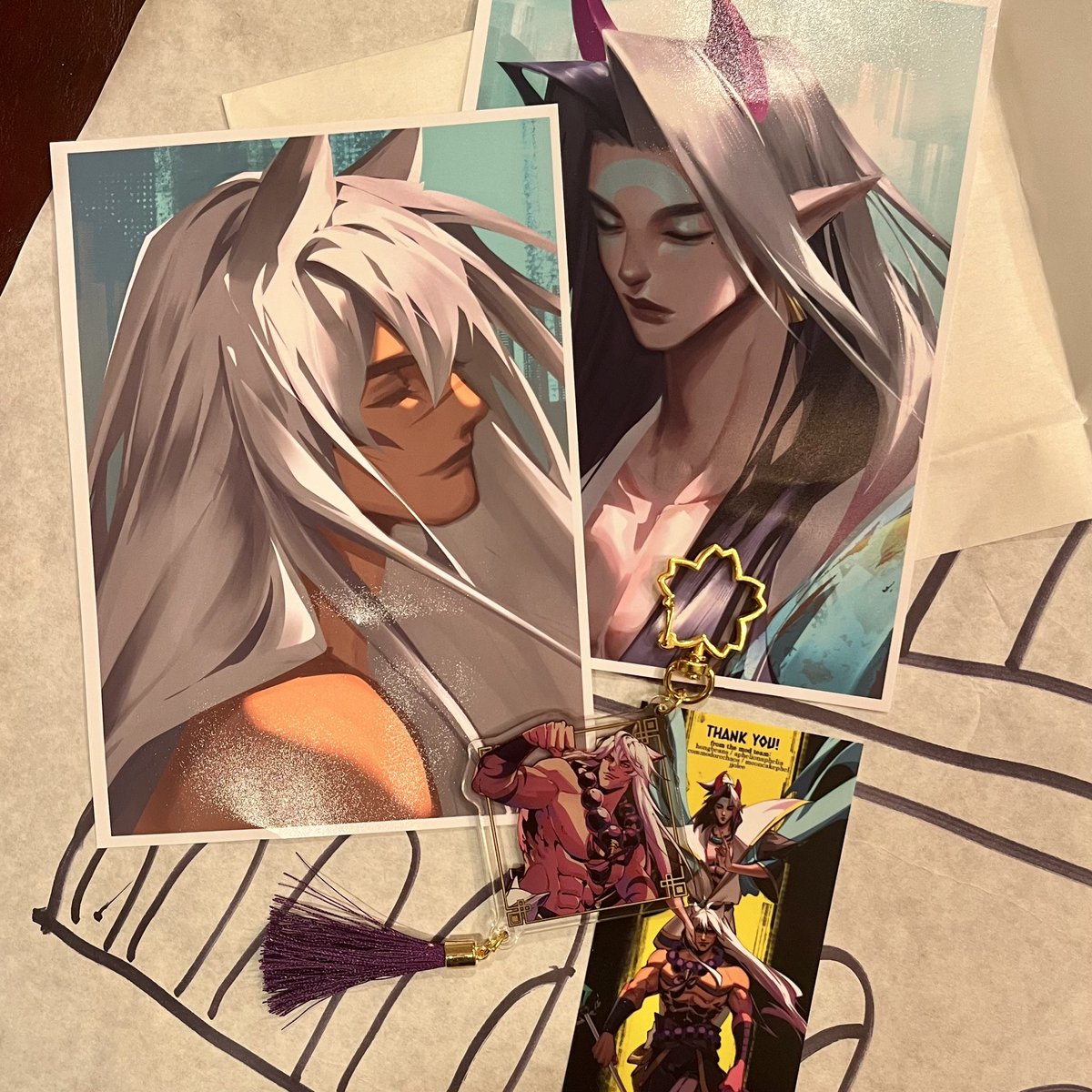 hime_bun's tweet photo. little haul from @hades_sett and @nyucean 🥺🥺 i’ve been sustained, life extended by five years https://t.co/GMEVlSDBGC