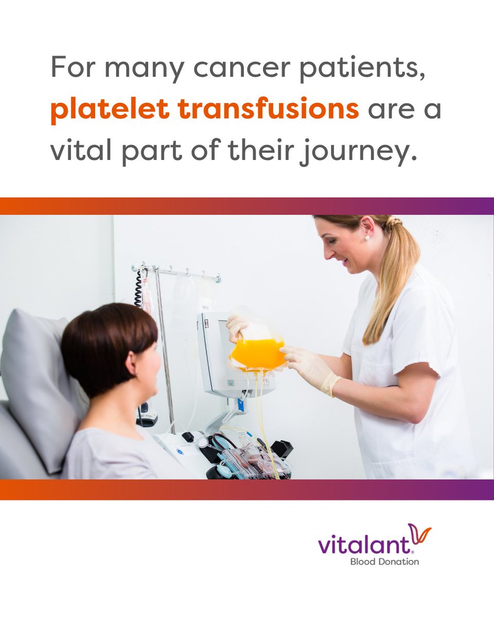 Platelets are lifesavers for cancer, trauma, and surgery patients. They last only a few days, so donors can every 7 days (up to 24x a year) to help meet the need.

Learn why platelet donation matters and how you can make an impact: vitalant.org/platelets 🩸