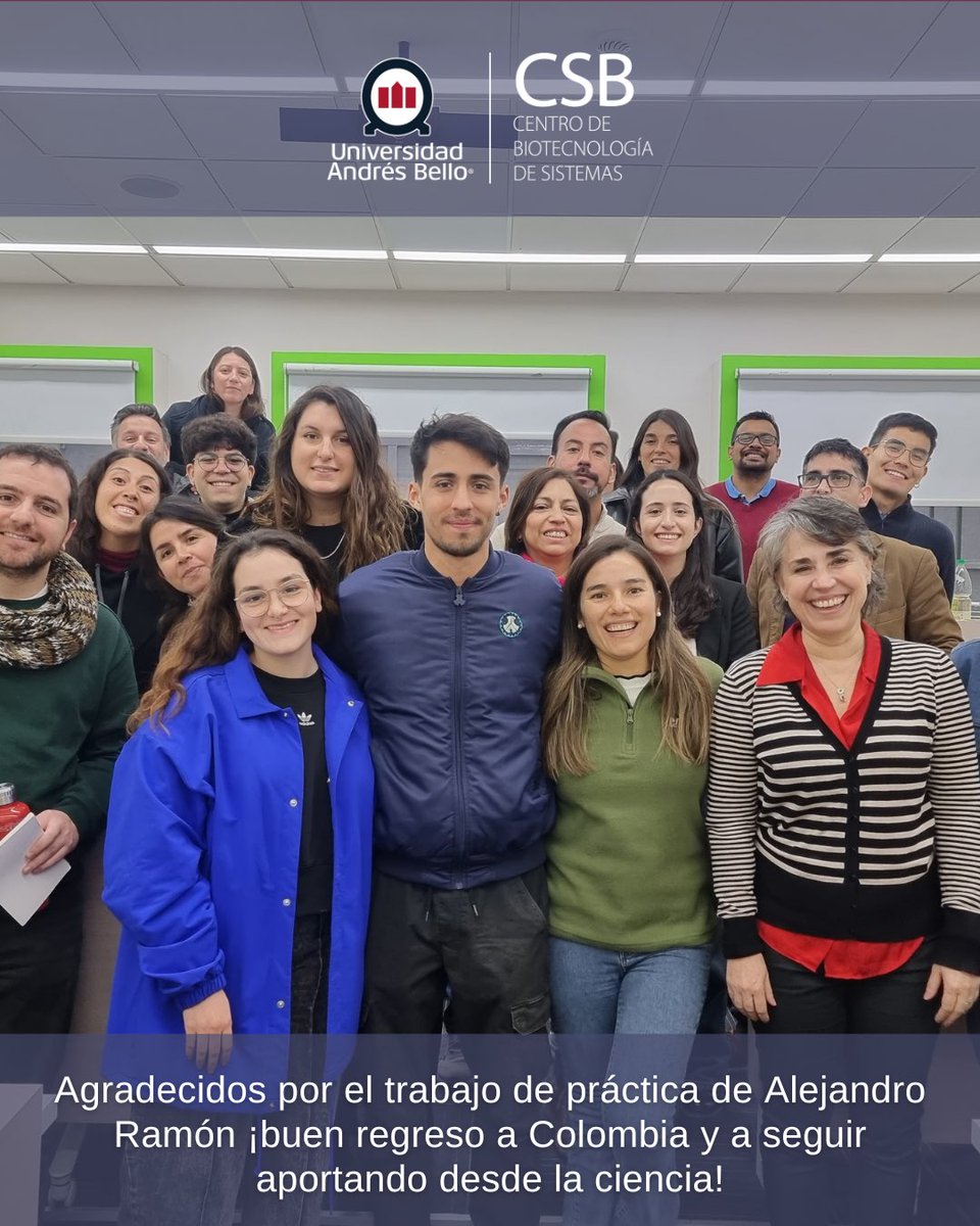 CSB_UNAB's tweet image. 👏 Despedimos con cariño a Alejandro Ramón, estudiante de Ingeniería Bioquímica de la Universidad Icesi (#Colombia) quien durante sus meses de práctica en #CSBUNAB aportó con entusiasmo, compromiso y profesionalismo al trabajo de caracterización de consorcios microbianos.