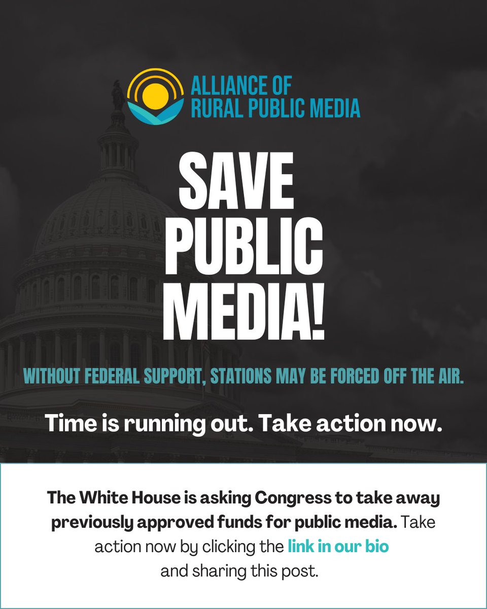 Rural stations could disappear without federal support—taking local news, weather alerts, and hometown voices with them.

🕒 Time is running out.

Act now👉 Click the link in bio