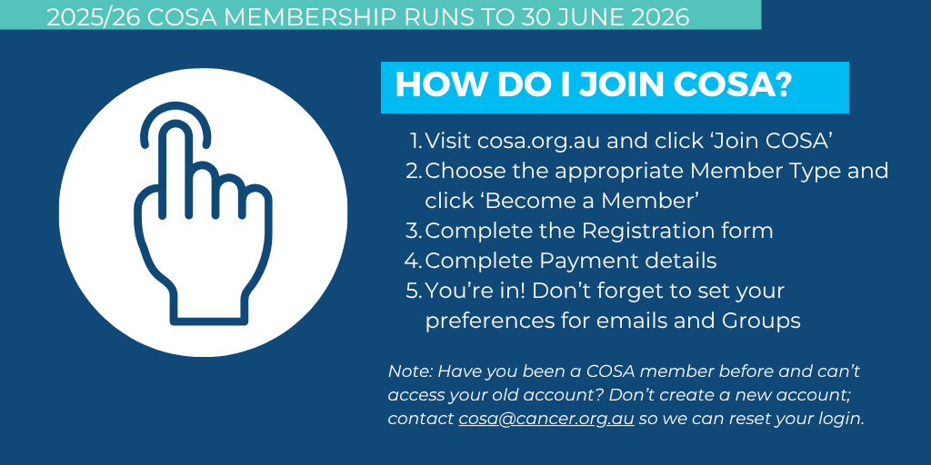 COSAoncology's tweet image. Join COSA, the national multidisciplinary community for health care professionals working in cancer care. Interested? Here’s how to join:
bit.ly/3hXsDLm