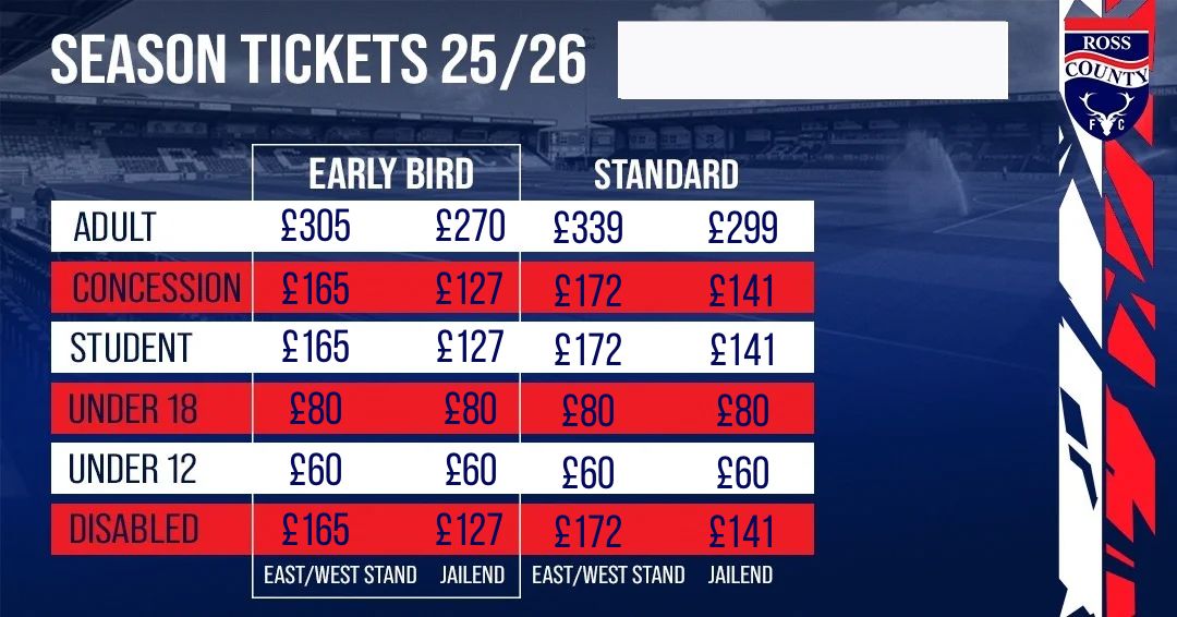 🦌 Staggies Army members and Season Ticket holders can sign up for their new account with our provider, Future Ticketing, in advance of Monday’s Season Ticket Launch.

rosscountyfootballclub.co.uk/news-items/sea…