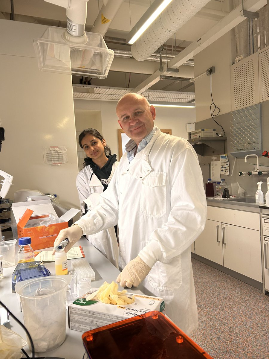 Master class: Lab Edition starring Prof <a href="/jezsimpson_ucd/">Jeremy (Jez) Simpson</a>, a summer intern, and a sturdy set of <a href="/Eppendorf_Group/">Eppendorf</a> pipettes. #UCD #UCDSBES