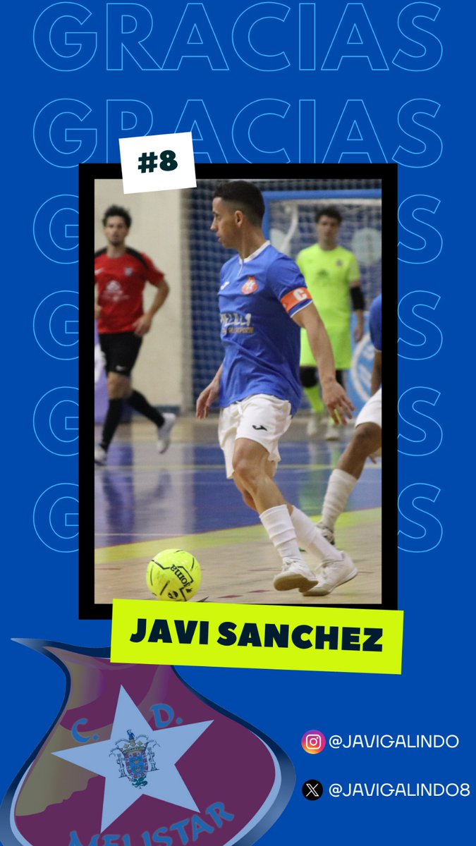 Se va el capitán, de los jugadores melillenses con mayor recorrido en la historia reciente del futsal, <a href="/javiGalindo8/">Javi Sánchez López</a> nos deja un hueco muy difícil de llenar.
Esta será siempre tu casa, nos seguiremos viendo en entrenamientos y partidos.
Que te vaya todo bien en la vida Javi!!