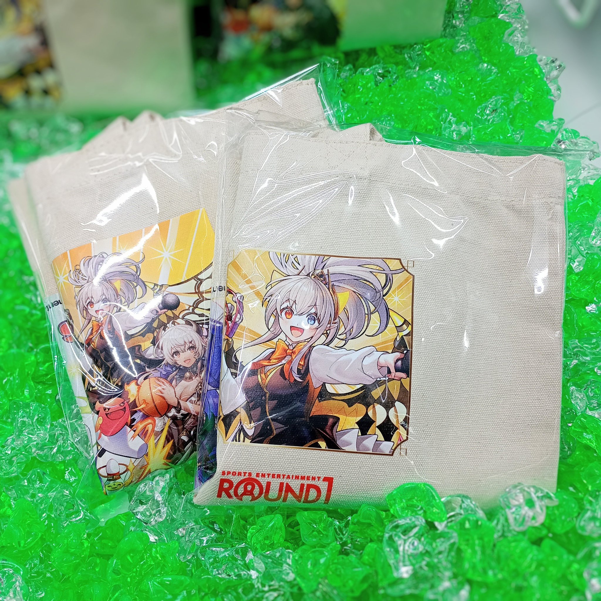 ラウンドワン　パズドラ　トートバッグ パズドラ ラウンドワン コラボ オリジナルトートバック 2種