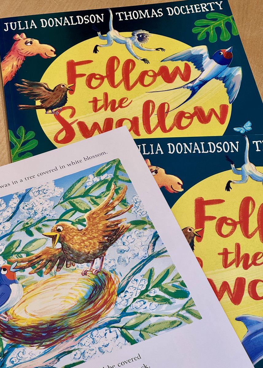 From the legendary Julia Donaldson comes a charming tale about the change of seasons. Join friends Chack the blackbird and Apollo the swallow as they learn some surprising things about the natural world! 

Beautifully illustrated by Thomas Docherty: waterstones.com/book/follow-th…
