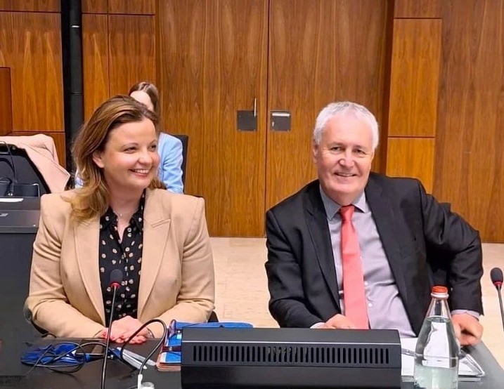 CroatiaInEU's tweet photo. 📍Luxembourg | 🇭🇷 State Secretary Mihotić at the #TTE Transport Council: EU ministers discuss stronger air passenger rights, updated roadworthiness rules, GNSS security, climate impact &amp; post-2027 transport financing. Driving the future of EU mobility! 

#EUTransport https://t.co/2Y1RH3IP3J