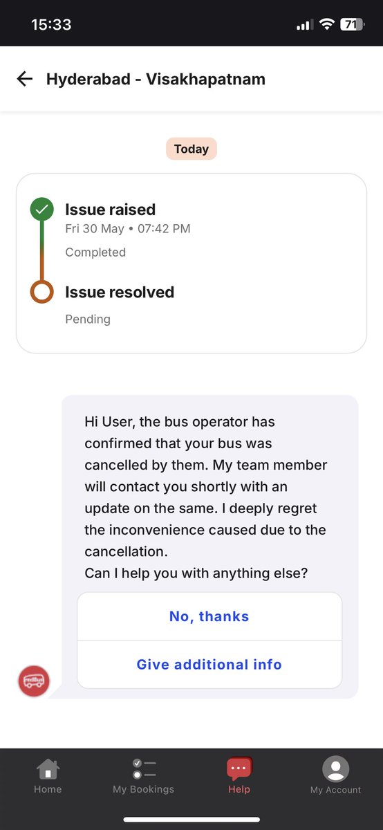 ManooSru's tweet photo. #redbus #boycotRedbus 
Operator cancelled the bus sudden 
Till now no refund or no response from them 

#redbus #journey https://t.co/dJmPJs1Cwc